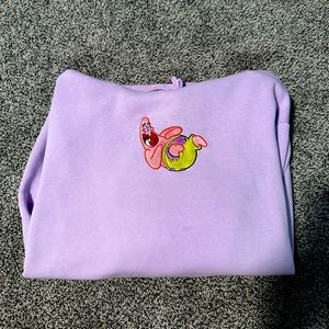Purple Patrick the star hoodie